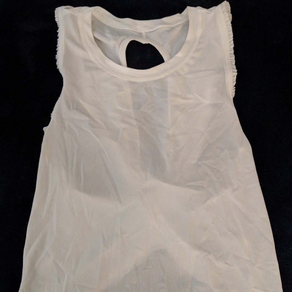 White Lululemon Cropped Tank Top